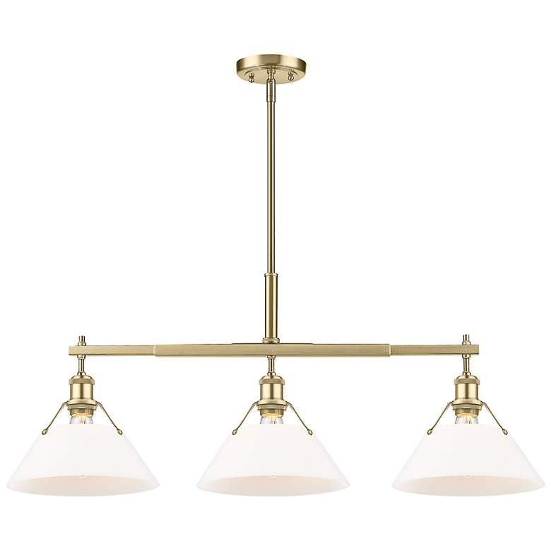 Image 1 Orwell 35 3/4" Wide Brushed Champagne Bronze 3-Light Pendant