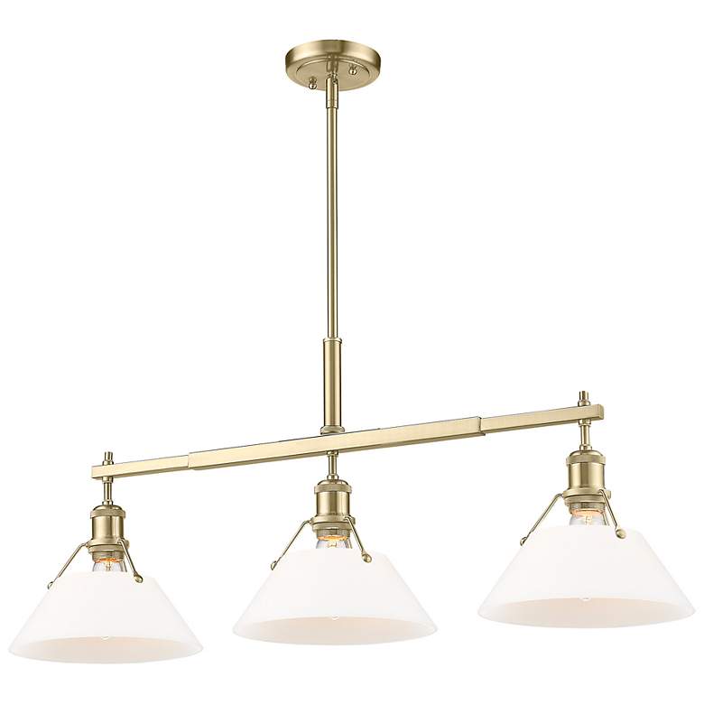 Image 3 Orwell 35 3/4" Wide Brushed Champagne Bronze 3-Light Pendant more views