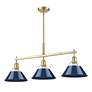 3_Orwell 35 3/4" Wide Champagne Bronze Navy 3-Light Pendant more views