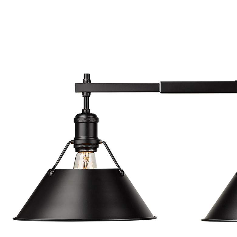 Image 2 Orwell 35 3/4" Wide Matte Black 3-Light Linear Pendant more views