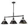 3_Orwell 35 3/4" Wide Matte Black 3-Light Linear Pendant more views