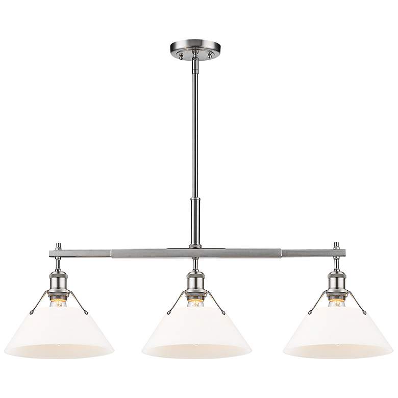 Image 1 Orwell 35 3/4" Wide Pewter 3-Light Linear Pendant