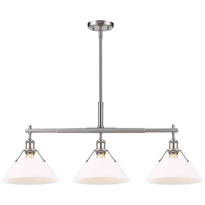 Image 2 Orwell 35 3/4" Wide Pewter 3-Light Linear Pendant more views