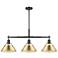 Orwell 35 3/4"W Black and Champagne Bronze 3-Light Pendant