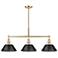 Orwell 35 3/4"W Champagne Bronze and Black 3-Light Pendant