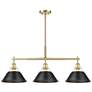 2_Orwell 35 3/4"W Champagne Bronze and Black 3-Light Pendant more views