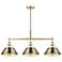Orwell 35 3/4"W Champagne Bronze and Brass 3-Light Pendant