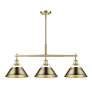 2_Orwell 35 3/4"W Champagne Bronze and Brass 3-Light Pendant more views
