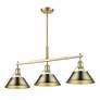 3_Orwell 35 3/4"W Champagne Bronze and Brass 3-Light Pendant more views
