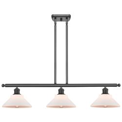 Orwell 36" 3-Light Oil Rubbed Bronze Stem Hung Island Light w/ White S