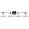 Orwell 36" 4-Light Black Antique Brass Bath Light w/ Matte White Shade