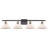 Orwell 36" 4-Light Black Antique Brass Bath Light w/ Matte White Shade