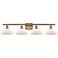 Orwell 36" 4-Light Brushed Brass Bath Light w/ Matte White Shade