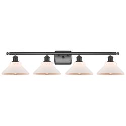 Orwell 36" 4-Light Oil Rubbed Bronze Bath Light w/ Matte White Shade