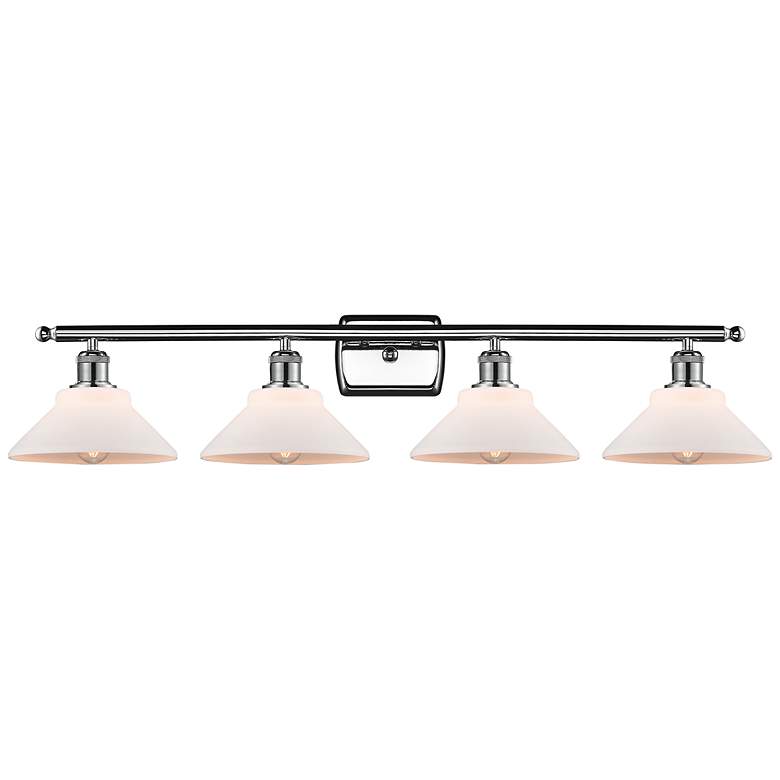 Image 1 Orwell 36" 4-Light Polished Chrome Bath Light w/ Matte White Shade