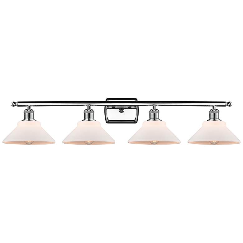 Image 1 Orwell 36 inch 4-Light Polished Chrome Bath Light w/ Matte White Shade