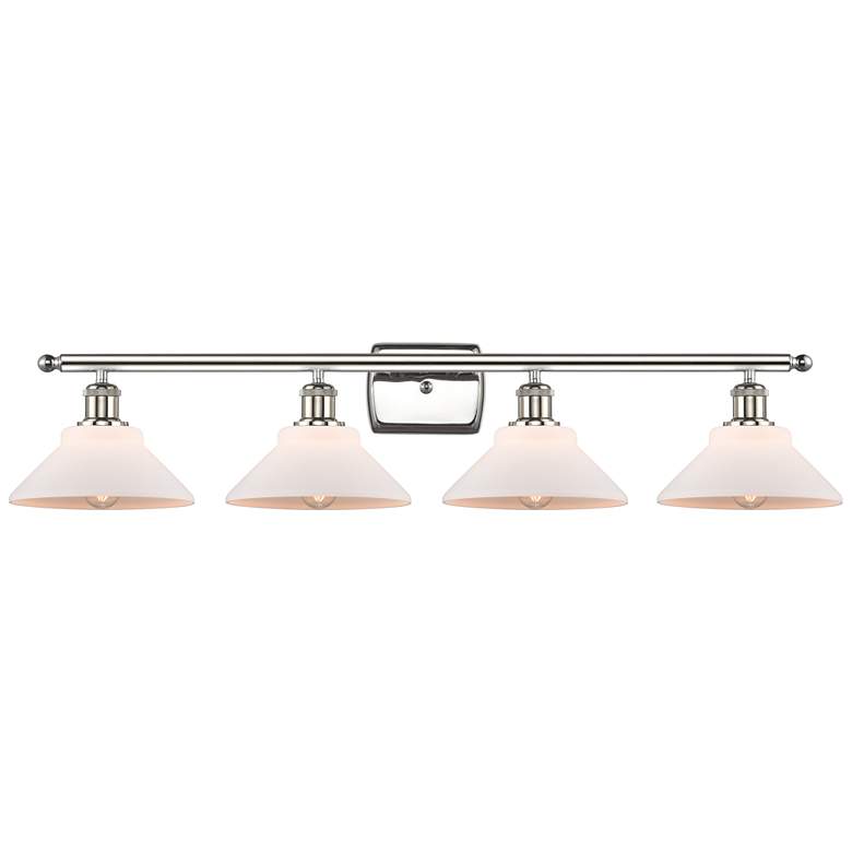 Image 1 Orwell 36" 4-Light Polished Nickel Bath Light w/ Matte White Shade