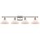 Orwell 36" 4-Light Polished Nickel Bath Light w/ Matte White Shade