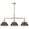 Orwell 36"W Brushed Champagne Bronze 3-Light Linear Pendant