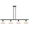 Orwell 48" Wide 4 Light Matte Black Stem Hung Island Light w/ White Sh