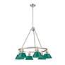 2_Orwell 6-Light Chandelier in Pewter with Pine Green more views