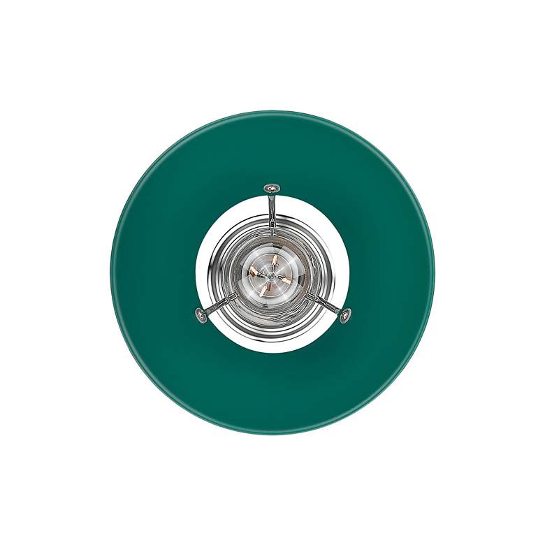 Image 3 Orwell 7.5" Wide Small Pendant in Chrome with Pine Green more views
