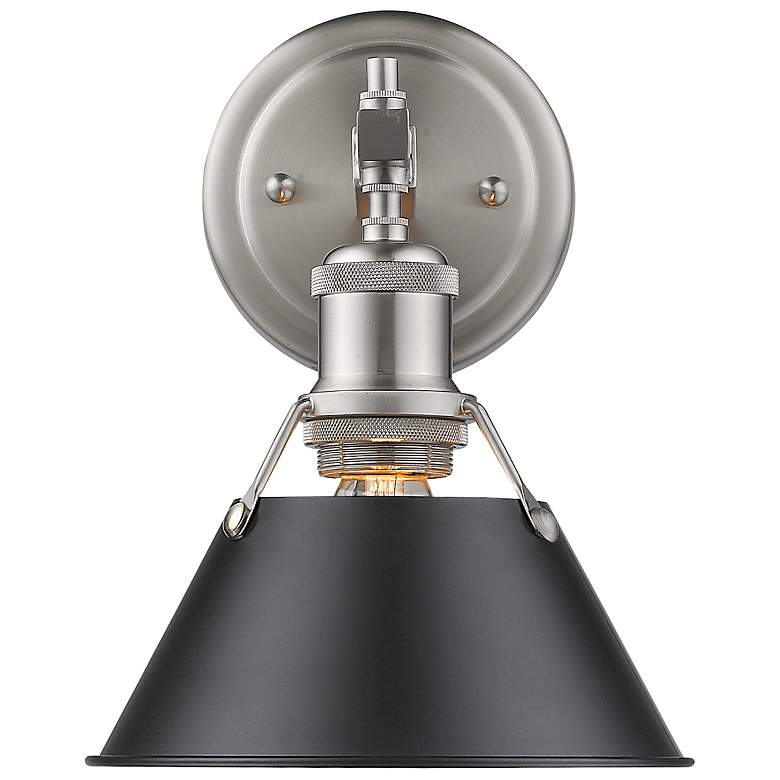 Image 1 Orwell 7 1/2" Wide 1-Light Wall Sconce in Pewter with Black