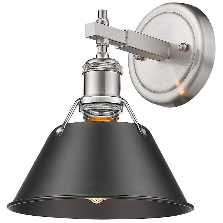 Image 2 Orwell 7 1/2" Wide 1-Light Wall Sconce in Pewter with Black more views
