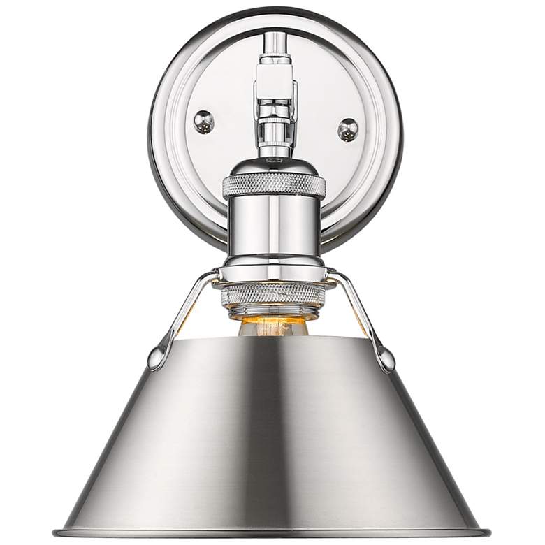 Image 1 Orwell 7 1/2" Wide Bath Fixture in Chrome with Pewter