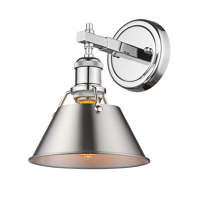 Image 2 Orwell 7 1/2" Wide Bath Fixture in Chrome with Pewter more views