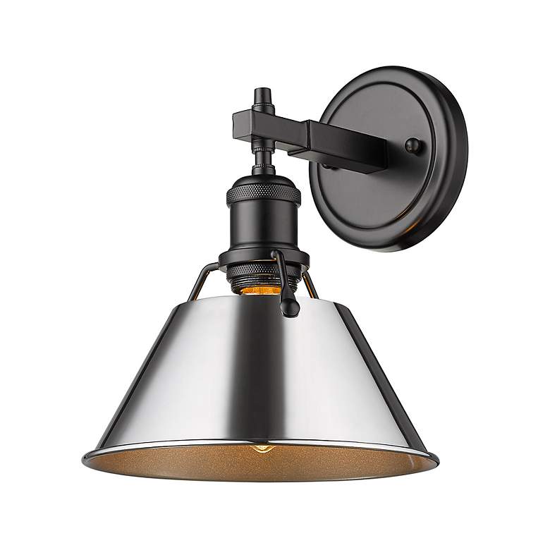Image 2 Orwell 7 1/2" Wide Bath Fixture in Matte Black with Chrome more views