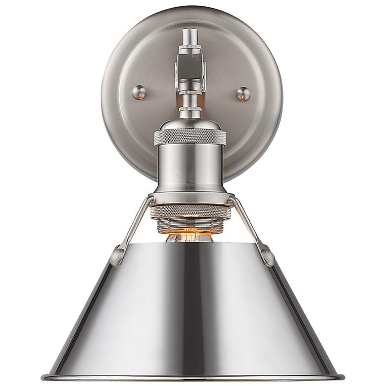 Image 1 Orwell 7 1/2" Wide Bath Fixture in Pewter with Chrome