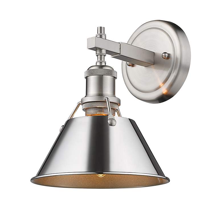 Image 2 Orwell 7 1/2" Wide Bath Fixture in Pewter with Chrome more views