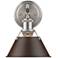 Orwell 7 1/2" Wide Bath Fixture in Pewter with Rubbed Bronze