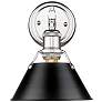 Orwell 7 1/2" Wide Chrome 1-Light Wall Sconce with Black