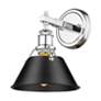 2_Orwell 7 1/2" Wide Chrome 1-Light Wall Sconce with Black more views