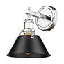 3_Orwell 7 1/2" Wide Chrome 1-Light Wall Sconce with Black more views