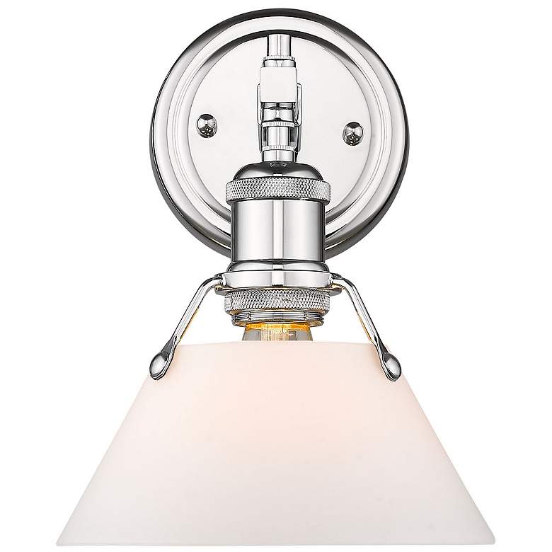 Image 1 Orwell 7 1/2" Wide Chrome 1-Light Wall Sconce with Opal Glass
