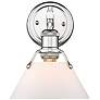 Orwell 7 1/2" Wide Chrome 1-Light Wall Sconce with Opal Glass