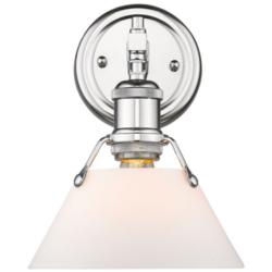 Orwell 7 1/2&quot; Wide Chrome 1-Light Wall Sconce with Opal Glass