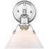 Orwell 7 1/2" Wide Chrome 1-Light Wall Sconce with Opal Glass