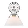 2_Orwell 7 1/2" Wide Chrome 1-Light Wall Sconce with Opal Glass more views
