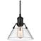Orwell 7 1/2" Wide Matte Black 1-Light Mini Pendant with Clear Glass