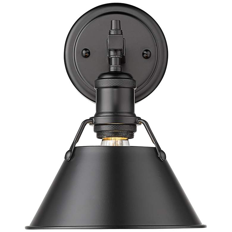 Image 1 Orwell 7 1/2" Wide Matte Black 1-Light Wall Sconce with Matte Black