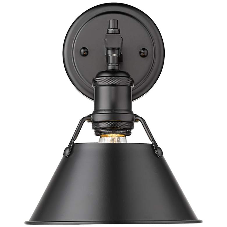 Image 1 Orwell 7 1/2 inch Wide Matte Black 1-Light Wall Sconce with Matte Black