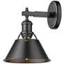Orwell 7 1/2" Wide Matte Black 1-Light Wall Sconce with Matte Black