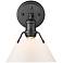 Orwell 7 1/2" Wide Matte Black 1-Light Wall Sconce with Opal Glass