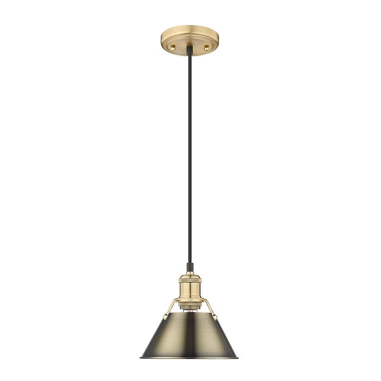 Image 2 Orwell 7 1/2" Wide Mini Pendant in Brushed Champagne Bronze with Aged more views