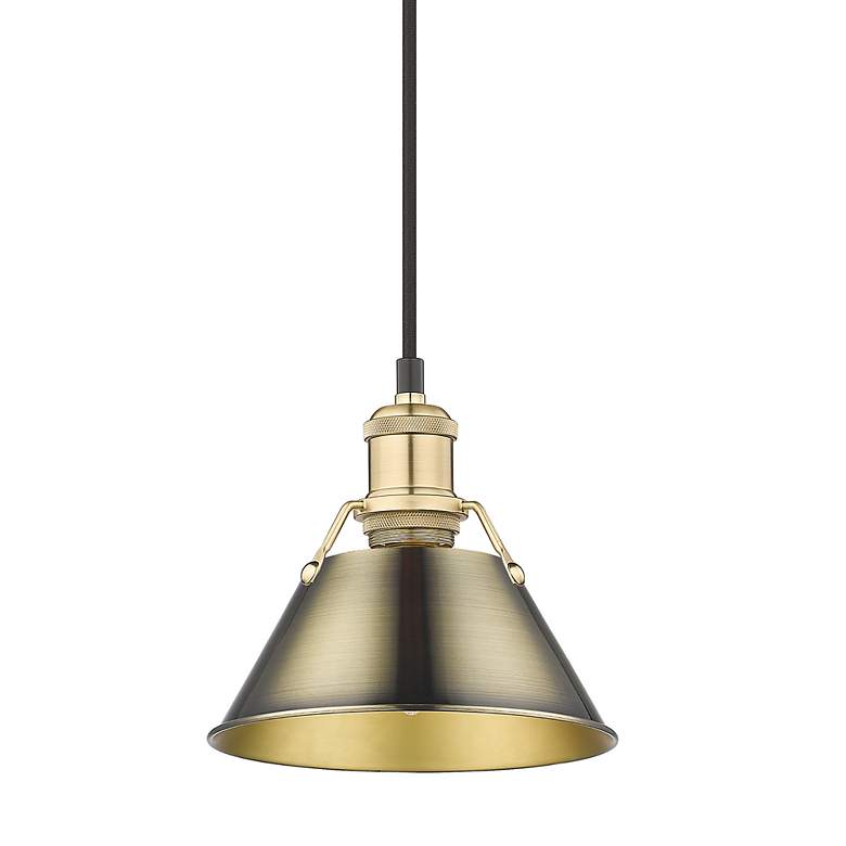 Image 3 Orwell 7 1/2" Wide Mini Pendant in Brushed Champagne Bronze with Aged more views
