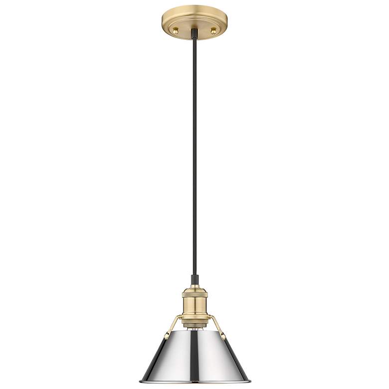 Image 1 Orwell 7 1/2" Wide Mini Pendant in Brushed Champagne Bronze with Chrom